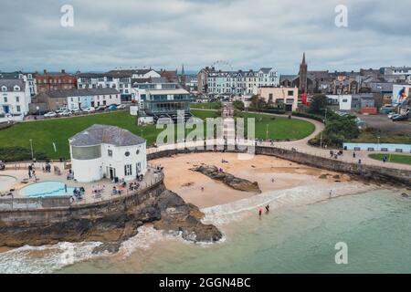 Portrush Stadt in Nordirland Stockfoto