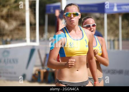 29-September-2020 Izmir-Türkei CEV U22 Beach Volleyball Europameisterschaft 2020 Stockfoto