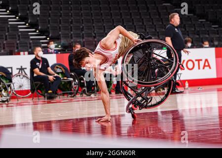 TOKIO, JAPAN. 1. Sep, 2021. Während der Männer-Rollstuhlbabball - Japan vs. Australien - Tokyo 2020 Paralympischen Spiele in der Ariake Arena am Mittwoch, 01. September 2021 in TOKIO, JAPAN. Kredit: Taka G Wu/Alamy Live Nachrichten Stockfoto