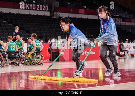 TOKIO, JAPAN. 1. Sep, 2021. Während der Männer-Rollstuhlbabball - Japan vs. Australien - Tokyo 2020 Paralympischen Spiele in der Ariake Arena am Mittwoch, 01. September 2021 in TOKIO, JAPAN. Kredit: Taka G Wu/Alamy Live Nachrichten Stockfoto