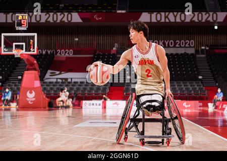 TOKIO, JAPAN. 1. Sep, 2021. Während der Männer-Rollstuhlbabball - Japan vs. Australien - Tokyo 2020 Paralympischen Spiele in der Ariake Arena am Mittwoch, 01. September 2021 in TOKIO, JAPAN. Kredit: Taka G Wu/Alamy Live Nachrichten Stockfoto