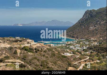 Panoramablick auf den Golf von Kefalos von der Burg von Kefalos, Kos, Dodekanes Inseln, Griechenland Stockfoto