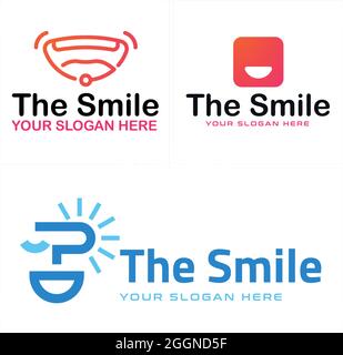 Technologie Software Anwendung Spaß glücklich Logo Design Stock Vektor