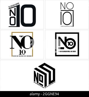 Modernes Logo für die Nummerierung von Immobilien Stock Vektor