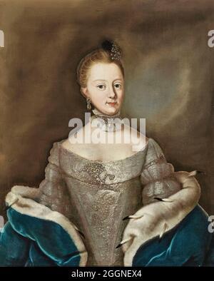 Anna Amalia von Braunschweig-Wolfenbüttel (1739-1807), Herzogin von Sachsen-Weimar und Sachsen-Eisenach. Museum: PRIVATE SAMMLUNG. Autor: ANONYM. Stockfoto