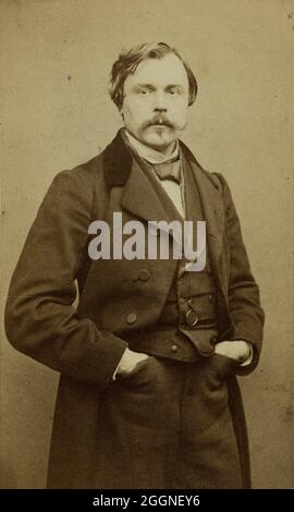 Porträt von Edmond Huot de Goncourt (1822-1896). Museum: PRIVATE SAMMLUNG. Autor: ETIENNE CARJAT. Stockfoto