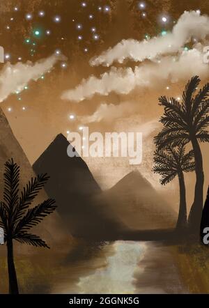 Pyramiden Hintergrund Kunst Stockfoto