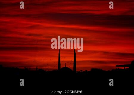 Sonnenaufgang Moschee Istanbul in der Türkei Stockfoto