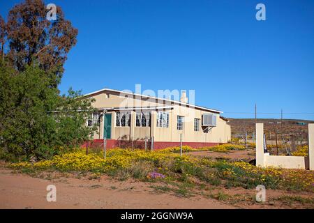 Hibiscus Rd, altes Haus in Okiep, Namaqualand, Nordkap Stockfoto