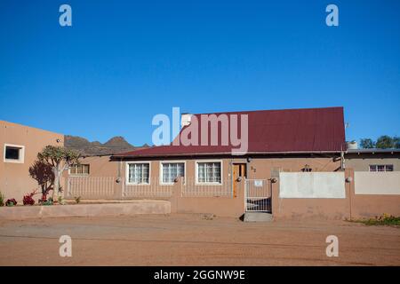 Hibiscus Rd, altes Haus in Okiep, Namaqualand, Nordkap Stockfoto