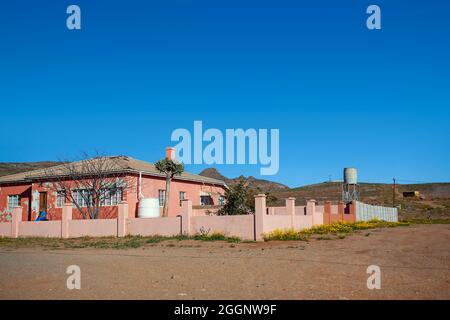 Hibiscus Rd, altes Haus in Okiep, Namaqualand, Nordkap Stockfoto