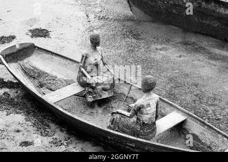 Woodbridge, Suffolk, Großbritannien - 2. September 2021: The Sisters von Andrew Baldwin feiert die Eversons, Eigentümer der Eversons-Werft. Stockfoto