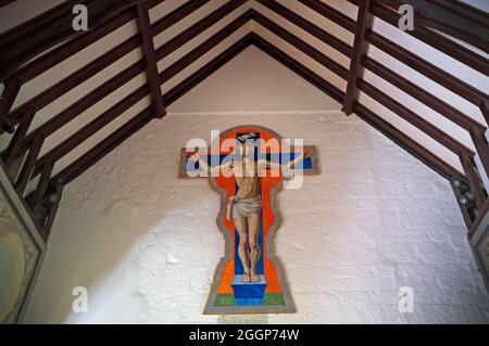 Die Gemälde der Bloomsbury-Künstler in der Berwick-Kirche, East Sussex Stockfoto