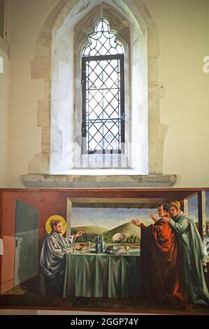 Die Gemälde der Bloomsbury-Künstler in der Berwick-Kirche, East Sussex Stockfoto