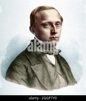 Koloriertes Porträt von Rudolph Carl Virchow (1821-1902), einem deutschen Pathologen und Verfechter der öffentlichen Gesundheit. Stockfoto