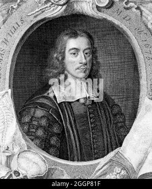 Thomas Willis (1621-1675) war ein englischer Arzt und Gründungsmitglied der Royal Society. Stockfoto