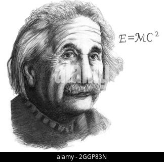 Albert Einstein (14. März 1879 - 18. April 1955) war ein in Deutschland geborener theoretischer Physiker. Stockfoto