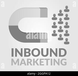 Graues Inbound-Marketing Stock Vektor