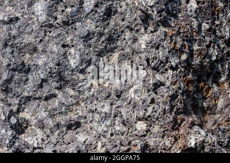 Porphyrisches, igneoses Gestein mit großen Feldspatkristallen. Oregon, USA. Stockfoto