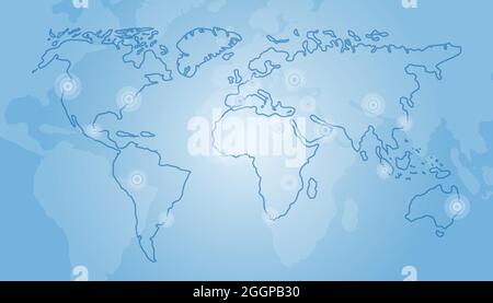 Blue Corporate World Map Vektor Illustration Design Stock Vektor