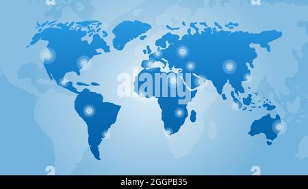 Blue Corporate World Map Vektor Illustration Design Stock Vektor
