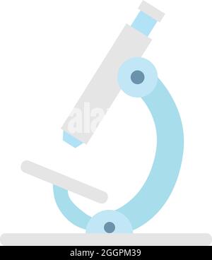 Cartoon-Vektor mit dem Symbol für das Labormikroskop. Chemieforschung Stock Vektor