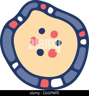 Doodle Blume Symbol Umriss handgezeichneten Vektor. Blumenfrühling Stock Vektor