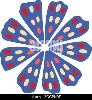 Doodle Blume Symbol Umriss handgezeichneten Vektor. Blumenfrühling Stock Vektor