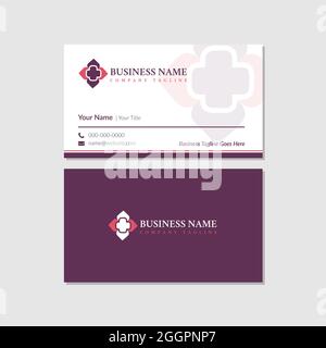 Visitenkarten für Ärzte und Krankenschwestern mit Logo Stock Vektor