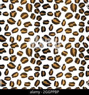 Leopardendruck Rapportmuster Golden Design Stock Vektor