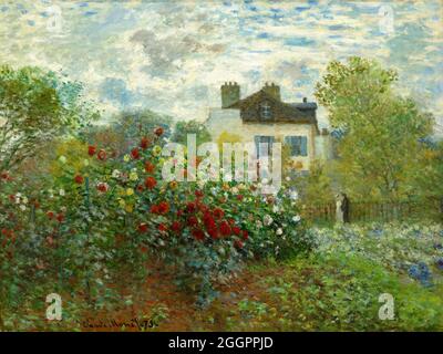 Claude Monet Kunstwerk - der Garten des Künstlers in Argenteuil Stockfoto