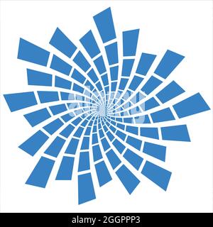 Rechteckig gedreht im fibonacci-Muster Stock Vektor