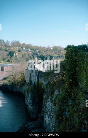 Chepstow Castle, Wales, April 2021. Stockfoto