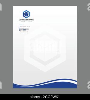 Briefkopfvorlage für den Druck mit Logo Stock Vektor