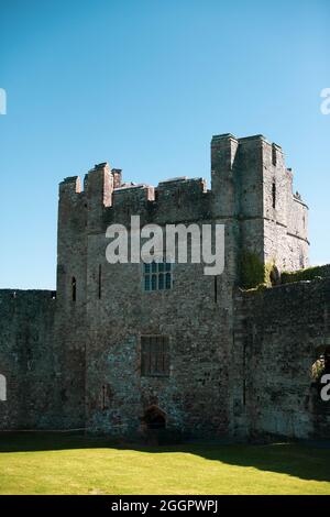 Chepstow Castle, Wales, April 2021. Stockfoto