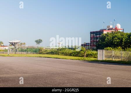 Gebäude des Centre Spatial Guyanais (Guayana Space Center) in Kourou, Französisch-Guayana Stockfoto