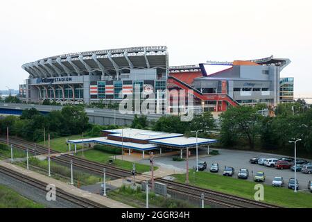 FirstEnergy Stadium das Heimstadion der NFL Cleveland Browns Fußballmannschaft.Cleveland.Ohio.USA Stockfoto