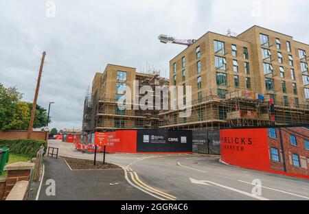 Die ehemalige Horlicks-Fabrik, Slough, in der Grafschaft von berkley Homes, wird derzeit von der Firma „The Horlicks Quarter“ saniert. Stockfoto