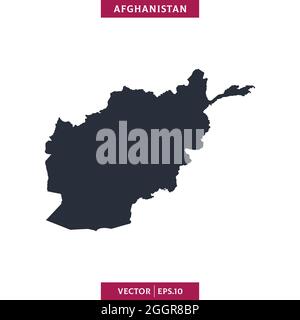 Detaillierte Karte von Afghanistan Vektor Stock Illustration Design Vorlage. Vektor eps 10. Stock Vektor