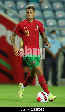 Der Portugiesen Joao Cancelo während des FIFA-Weltmeisterschaft-Qualifikationsspiels 2022 im Estadio Algarve, Portugal. Bilddatum: Mittwoch, 1. September 2021. Stockfoto