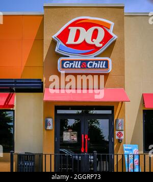 Eingang Zur Dairy Queen Stockfoto