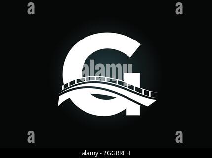 Initial G Monogramm Buchstaben Alphabet mit Brücke Zeichen. Design-Vorlage für abstraktes Bridge-Logo. Modernes Vektor-Logo für Baugewerbe und Unternehmen Stock Vektor