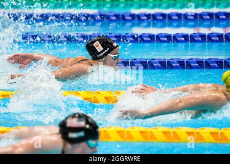 TOKIO, JAPAN - 31. AUGUST: Chantalle Zijderveld aus den Niederlanden tritt während der Olympischen Spiele 2020 in Tokio am 31. August 2021 im Tokyo Aquatics Center in Tokio, Japan, auf dem 100m-Schmetterling der Frau an (Foto: Ilse Schaffers/Orange Picles) NOCNSF Stockfoto