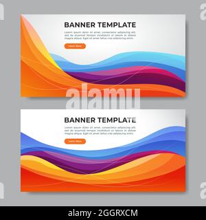 Moderne gewellte abstrakte Banner Vorlage Vektor Stock Vektor