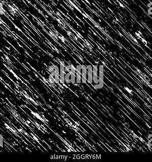 Grunge schräge Streifen Hintergrund. Distress Textur von Flecken, Flecken, Tinte, Punkten, Kratzern. Vintage beschädigter Hintergrund. Schmutziges künstlerisches Design-Element Stock Vektor