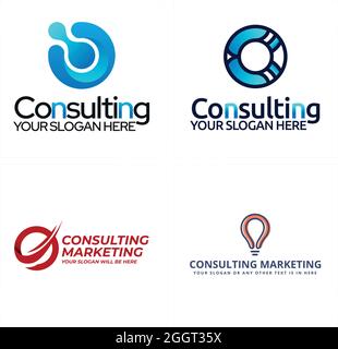 Consulting Marketing Logo Design Stock Vektor