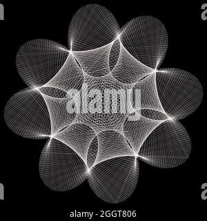 Spirograph Flower Wire Stockfoto