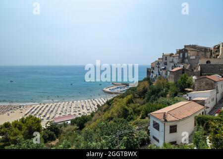 Panoramablick Sperlonga Stadt Italien Stockfoto