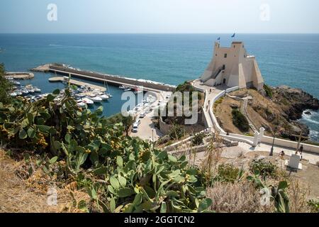 Sperlonga, Italien - august 18 2021 - die Festung Sperlonga, Torre Truglia Stockfoto