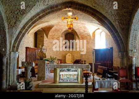 Krypta der Kathedrale von San Giustino, Chieti, Italien Stockfoto